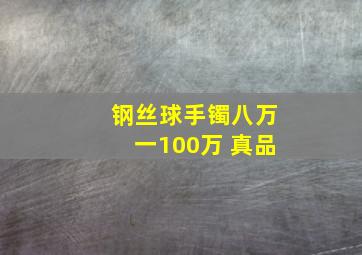 钢丝球手镯八万一100万 真品